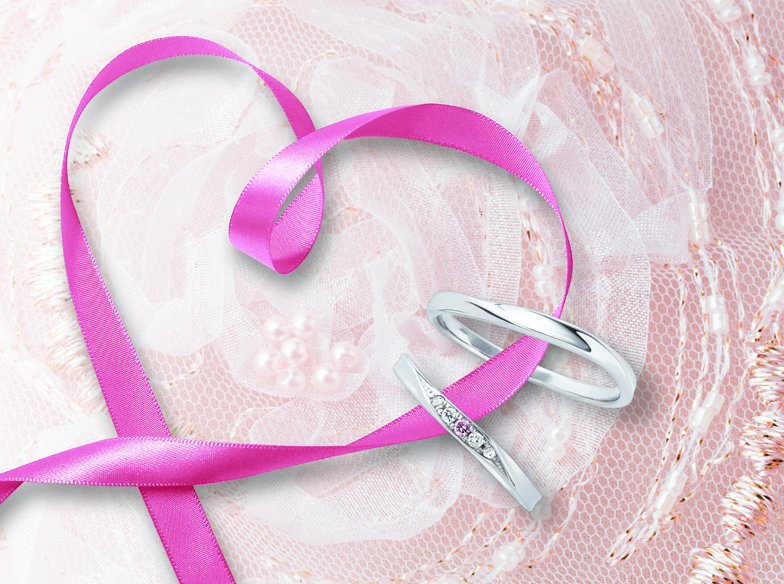 【静岡市】結婚指輪に希少価値の高いピンクダイヤモンドを入れみて